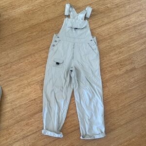 London London cream silver sequined full length overalls